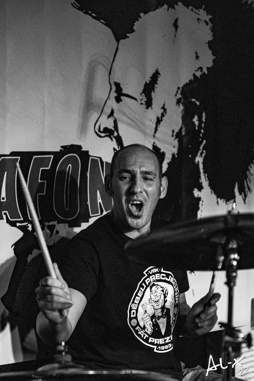 Fat Lars drummer performing