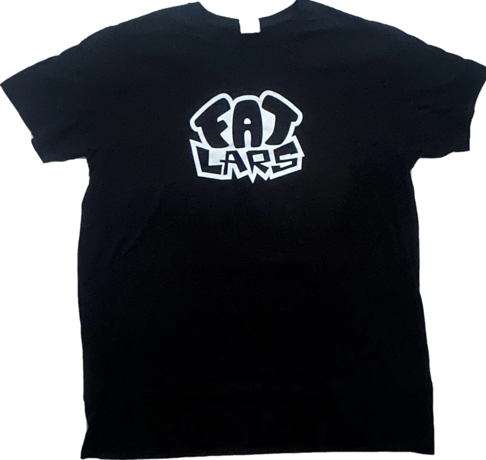 Black Fat Lars T-shirt, front with Fat Lars logo