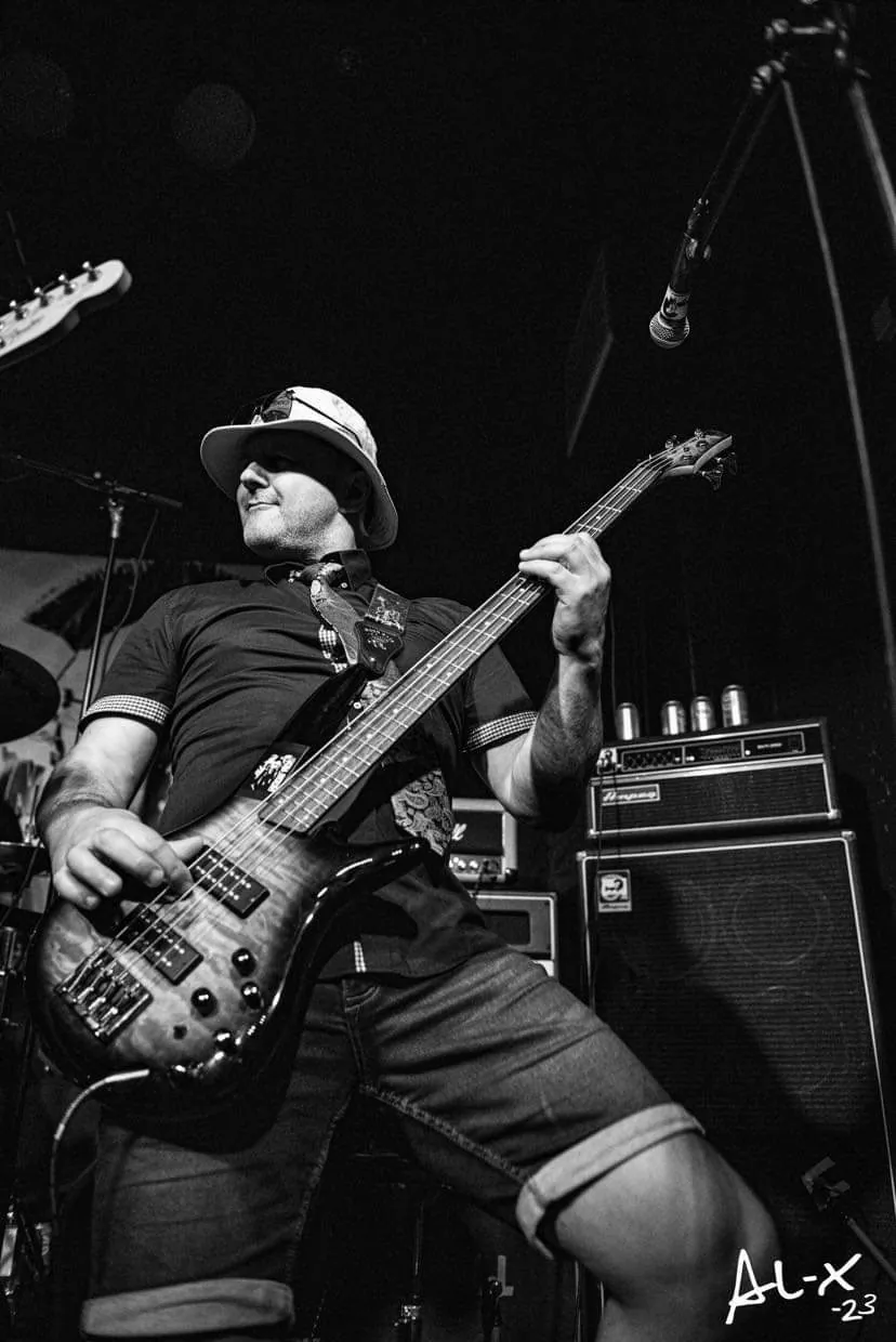 Fat Lars bassist performing live